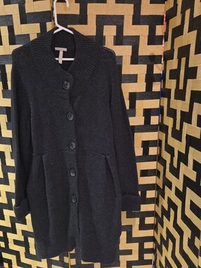 Old Navy Black Long Button Cardigan Sweater